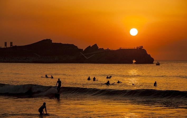 Puesta de sol en Salinas